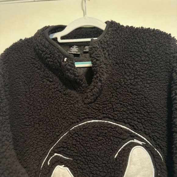 Disney Nightmare Before Christmas Sz: XL Jack Skellington Black Fuzzy Sweater - Picture 12 of 12